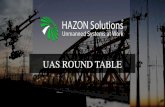 UAS ROUND TABLE€¦ · HAZON DTS: Basic Course-Part 107-Gnd School-Flt Tng-Sensor Tng-Foundation Implementation HAZON DTS: Adv Course-Msn Specific-Gnd School-Flt Tng-Sensor Tng-Data