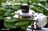 2020 Catalog - Apogee Instruments · apogeeinstruments.com 3 µCache Bluetooth® Micro Logger Connects directly to several Apogee sensors for live measurements and field logging AT-100