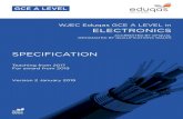 WJEC Eduqas GCE A LEVEL in ELECTRONICS€¦ · WJEC Eduqas GCE A LEVEL ELECTRONICS For teaching from 2017 For award from 2019 Page Summary of assessment 2 1. Introduction 3 1.1 Aims