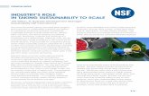 INDUSTRY’S ROLE IN TAKING SUSTAINABILITY TO SCALEINDUSTRY’S ROLE IN TAKING SUSTAINABILITY TO SCALE Jeff Wilson, Sr. Business Development Manager – Sustainability NSF International.
