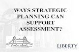 WAYS STRATEGIC PLANNING CAN SUPPORT ASSESSMENT?€¦ · Aligning Strategic Planning and Assessment Processes . Strategic Plan: 1. Ensures Assessment will be Institution-wide 2. Focuses