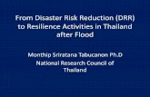 From Disaster Risk Reduction (DRR) to Resilience ... · 11/25/2011  · •The 2011 flood – the biggest and worst flood in Thailand’s modern history – resulted in total damage