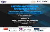 international conference - Christ University · 2018. 9. 5. · CISI, UK The Chartered Institute for Securities & Investment is the leading professional body for securities, investment,
