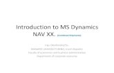 Inroduction MS Dynamics NAV - Masaryk University · Item Card Invoice Availability Substitutions Sales Prices Sales Line DI... (2) Sell-to Customer No. . . Sell-to Contact No. . Sell