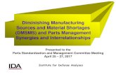 Diminishing Manufacturing Sources and Material Shortages ... · Diminishing Manufacturing Sources and Material Shortages (DMSMS) and Parts Management Synergies and Interrelationships.