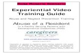Experiential Video Training Guide · Experiential Video Training Guide Rosa Rosario Scenario Wisconsin DHFS Caregiver Project: Prevent ~ Protect ~ Promote 6 Scenario Learning Points