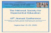 The National Society for Experiential Education th Annual ... · higher education and the workplace. Dr. Higgins will share her expertise on how experiential educators can gain more