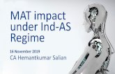 MAT impact under Ind-AS Regime - Western India Regional Council · • First Interim Report on MAT Framework July 2016 • Second Interim Report on MAT Framework • Final Report