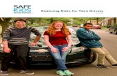 Reducing Risks for Teen Drivers - Safe Kids Worldwidedriving with other teen passengers, driving after dark, failing to wear a seat belt, distracted driving, drowsy driving, reckless