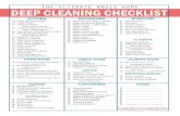 THE ULTIMATE WHOLE HOME DEEP CLEANING CHECKLIST...THE ULTIMATE WHOLE HOME ... spot clean sofa Wash Pillow covers and blankets Clean TV Move furniture and vacuum floors EVERYWHERE Wash