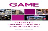 ESTADO DE INFORMACIÓN NO FINANCIERA 2018...ESTADO DE INFORMACIÓN NO FINANCIERA 2018 4 1.1. PRESENCIA GEOGRÁFICA GAME tiene sus oficinas cen-trales en Pozuelo de Alarcón (Madrid)