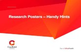 Research Posters Handy Hints - Alfred Health · Research Posters –Handy Hints. Posters templates Consider the groups involved. Be mindful of logo use. Use the correct template.