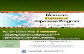Nanzan Summer Japanese Programoffice.nanzan-u.ac.jp/ncia/to-nanzan/item/2019_summer.pdf · Summer Japanese II Genki L5-L12 Summer Japanese II B Genki L9-L12 Summer Japanese I Genki