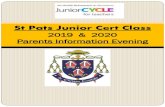 St Pats Junior Cert Class 2019 - stpatscs.com€¦ · 1.Junior Cert/Cycle Exams How will students be assessed in Junior Cycle? 2019 Business Studies Science 2020 ... Played a leading