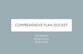 Comprehensive plan docket - SammamishCOMPREHENSIVE PLAN DOCKET OVERVIEW •The Sammamish Municipal Code allows the City to consider certain types of amendments to the Comprehensive