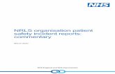 NRLS organisation patient safety incident reports: commentary€¦ · Any output that includes these participating organisations may not include their data in full. National and other