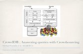 CrowdDB Answering queries with Crowdsourcingadityagp/courses... · Design considerations Design considerations for CrowdDB! • Performance and variability: Humans are slow, inaccurate,