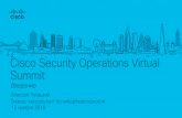 Cisco Security Operations Virtual Summit · Cisco Security Operations Virtual Summit Введение Алексей Лукацкий 12 ноября 2018 Бизнес-консультант