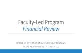 Faculty-Led Program Financial Review · Payment Plan Review OPTION 3: Pay-in-Full Final Payment –100% of program cost paid-in-full within two (2) weeks from the application confirmation