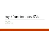 09: Continuous RVs - Stanford Universityweb.stanford.edu/.../lectures/09_continuous_rv.pdf · 2020. 4. 24. · Earthquakes Major earthquakes (magnitude 8.0+) occur once every 500