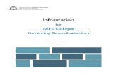 for TAFE Colleges Governing Council selection...Governing Council the nomination committee should rank applicants in order of preference. This competitive process may result in Governing