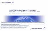 Australian Economic Outlook - Finity Consulting€¦ · Australian Economic Outlook Finity Niche Insurer Conference - 11 November, 2009 Deutsche Bank AG Tony Meer, Chief Economist