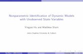 Nonparametric Identiﬁcation of Dynamic Models with ...mshum/gradio/dynamics_223b.pdf · Introduction Introduction Data problem: Consider identiﬁcation of ﬁrst-order Markov process