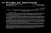 PUBLIC NOTICE - apps.fcc.gov · Roger L. Stone, Assistant Administrator (Acting), National Continuity Programs, Federal Emergency Management Agency to David Simpson, Bureau Chief,