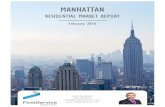 MANHATTAN€¦ · Manhattan, February 2016 Property Type Median sale price Y-o-Y Median sale price/sqft Y-o-Y Type of Properties Sold-12% YoY Number of Transactions 12% YoY Median