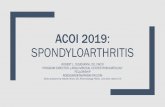 ACOI 2019 SPONDYLOARTHRITISand clinical signs and symptoms of SpA. – MRI can help establish the diagnosis of nr-axSpA. – MRI of the sacroiliac joints: Active inflammatory lesions