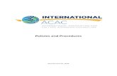 Policies and Procedures · 2020. 6. 22. · Board Policies and Procedures. The Board Policies and Procedures shall provide administrative direction to International ACAC and its Executive