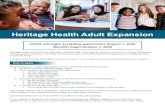 Heritage Health Adult Expansion Fact Sheetdhhs.ne.gov/Documents/Heritage Health Adult Expansion Fact Sheet.pdfHeritage Health Adult Expansion DHHS will begin accepting applications