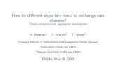 How do di erent exporters react to exchange rate changes?...I by increasing their producer price by around 2.0% to 3.8%. (others do not change their producer price or markup) I but
