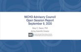 NICHD Advisory Council Open Session Report September 9, 2020 · 9/9/2020  · NICHD Pediatric and Adolescent Gynecology Training Program • Established in 2019 • Twoear program