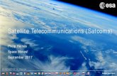 Satellite Telecommunications ( Satcoms) · 1. The global telecommunications industry is worth around $5 trillion per annum 2. The global satellite industry is worth about $260 million