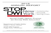 2016FinalSTOP-DWI ANNUAL REPORT - Monroe County, New York Final STOP... · 2017. 5. 24. · 2016 ANNUAL REPORT Special Traffic Options Program for Driving While Intoxicated Department