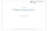 Workplace health initiatives: evidence of effectiveness€¦ · Workplace health initiatives: evidence of effectiveness C3 Collaborating for Health ... tobacco use and lack of physical