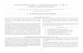 PHILIPPIANS, COLOSSIANS, 1 & 2 THESSALONIANSdavelefevre.website/teaching/NT/29-Philippians-2Thessalonians.pdf · PHILIPPIANS, COLOSSIANS, 1 & 2 THESSALONIANS New Testament Lesson