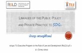 RoLD - The Rule of Law and Development - SDGS of the...SDG S บ ณฑ ร เศรษฐศ โรตม 21 ม นาคม 2562 หล กส ตร TIJ Executive Program on the