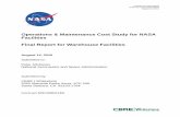 NASA Warehouses Final Report · 8/12/2015  · building plans, equipment inventory data, and on-site inspections, these components are organized into UNIFORMAT category level three