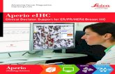 Aperio eIHC - Leica Biosystems · Aperio eIHC Clinical Decision Support for ER/PR/HER2 Breast IHC Aperio Capture Integrate Analyze Collaborate ePathology Solutions USA-IVD