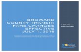 BROWARD COUNTY TRANSIT: FARE CHANGES4 Title VI Category: Used in Title VI Equity Analysis to define a group of passengers as minority or non‐ minority and low‐income or non‐low‐income.