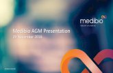 Medibio AGM Presentation · Analysis with Report (Medibio) $37.91 $57 $47.46 93227 Physician review and Interpretation (Provider) $26.87 $40 $33.44 • PCP Initial diagnostic market