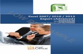 Excel 2007/ 2010 / 2013 Expert (Advanced) - Mobile MOUSe€¦ · 1. Open the file: Chapter_1A.xlsx located in the Desktop \ Excel \ Expert folder Before we begin the process, lets