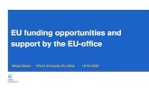 EU funding opportunities and support by the EU-officeHorizon 2020 – Open to the world Applicantsfromnon-EU countriescantake partin H2020 programmes (even ifthe call or topic does
