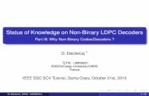 Status of Knowledge on Non-Binary LDPC Decoders Part III ...€¦ · Slightly Irregular LDPC codes in small order Fields GF(8) or GF(16). for such low Field order, the issue of the