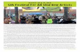 October 18 & 19, 2014 5th Festival For All Skid Row Artists€¦ · October 18 & 19, 2014 1 LOS ANGELES POVERTY DEPARTMENT 213-413-1077 By Austin Hines --- he Festival for All Skid