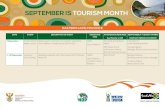 SEPTEMBER iS TOURiSM MONTH · 2020. 9. 3. · SEPTEMBER iS TOURiSM MONTH DATE EVENT DESCRiPTiON OF EVENT VENUE AND TiME ATTENDANCE REQUiRED E.g. Minister or DM RESPONSiBiLiTY (EVENT