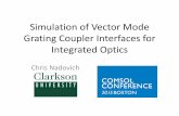 Simulation of Vector Mode Grating Coupler Interfaces for Integrated Opticscn.comsol.com/paper/download/256681/nadovich... · 2015. 11. 5. · Fiber using a large, bulk optics system.