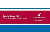 Plan for elementary and secondary learning Back-to-School …...Back-to-School 2020 Plan for elementary and secondary learning Dear 622 Families, Thank you for your patience and continued